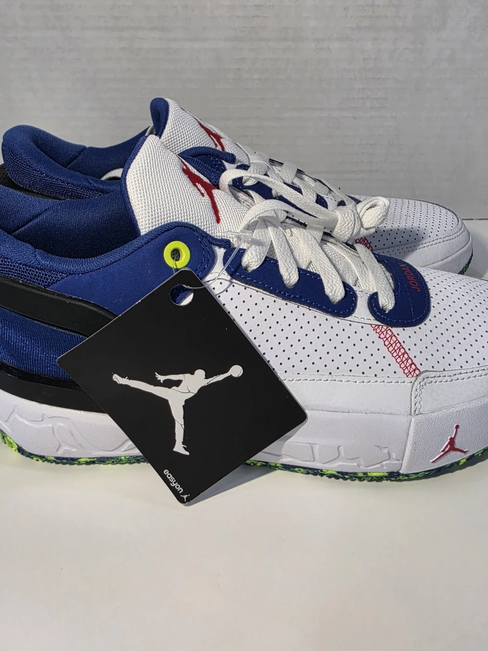 Jordan Kids White, Blue & Red Low-Top Sneakers